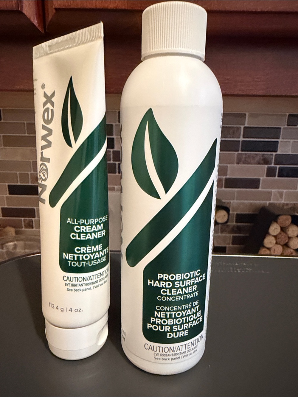 Norwex probiotic hard surface cleaner and all-purpose cream cleaner